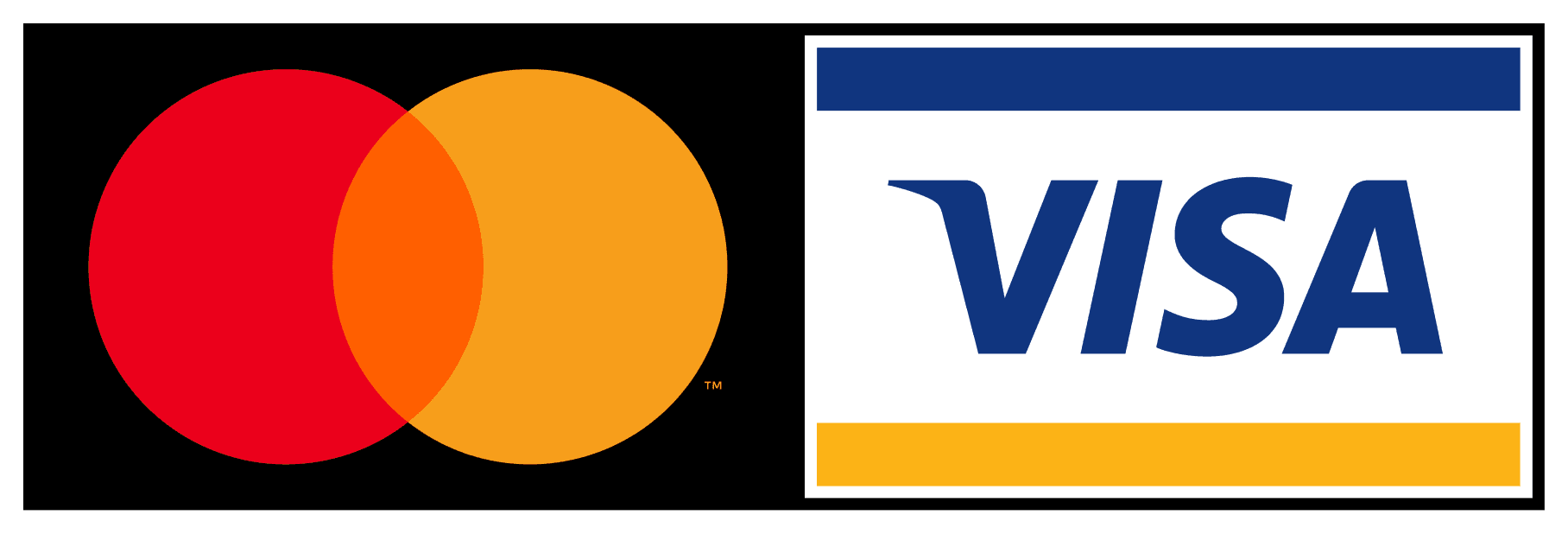 Mastercard and Visa accepted